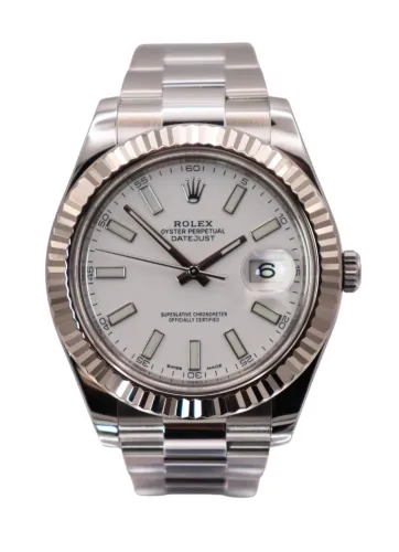 Rolex Datejust II White Dial Stainless Steel 116334 Box & Papers 2017