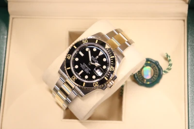 Rolex Submariner Date 18K Yellow Gold & Stainless Steel 116613 Boxed Circa 2012