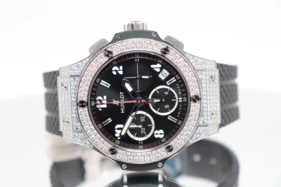 Hublot Big Bang 41mm Steel Factory Diamond 341.SX.130.RX.174 Boxed 2017