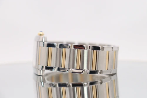 Cartier Tank Automatic 18K Yellow Gold & Stainless Steel 2302 Boxed Circa 2004