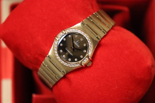 Omega Constellation 18K Rose Gold Diamond Choco Dial 25.5m 11606000 Full Set 2007