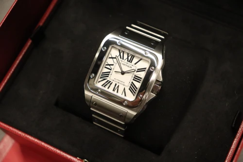Cartier Santos 100 XL Stainless Steel Bracelet 2656 Circa 2010 Full Bracelet