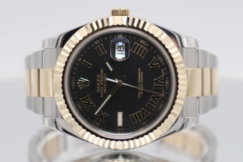 Rolex Datejust II 41MM Steel & Yellow Gold Grey Slate Dial 116333 Circa 2010
