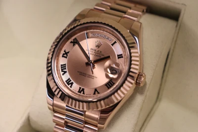 Rolex DayDate II 41MM 18K Rose Gold Presidant Bracelet Rose Boxed Circa 2009