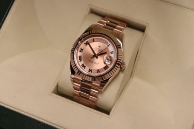 Rolex DayDate II 41MM 18K Rose Gold Presidant Bracelet Rose Boxed Circa 2009