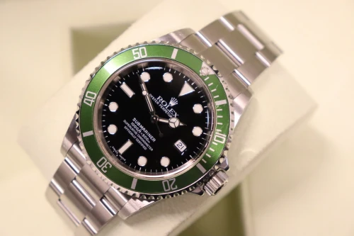 Rolex Submariner Date 40mm Kermit Green Bezel Stainless Steel Boxed Circa 2005