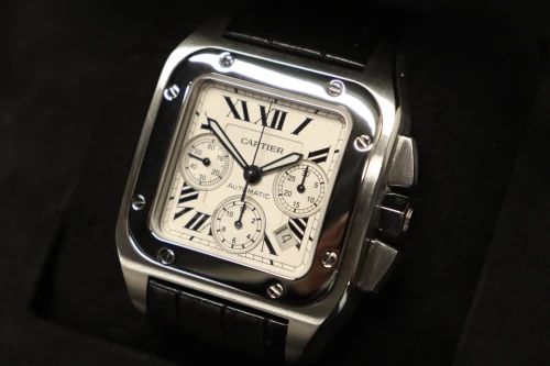 Cartier Santos 100 Xl Chronograph 44mm Stainless Steel 2740 Boxed Circa 2010