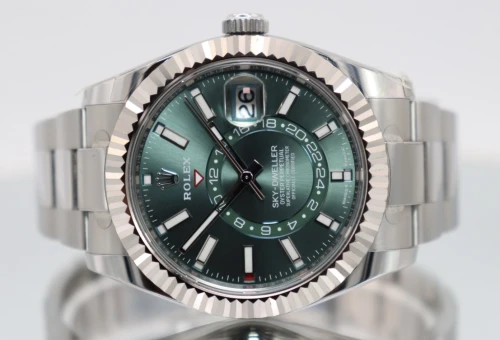 Rolex Sky-Dweller 336934 Mint Green Dial 42mm Stainless Steel 2024 Full Set Stickered