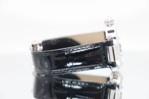 Cartier Pasha 18K White Gold Diamond Bezel Leather Strap 2813 Boxed Circa 2005