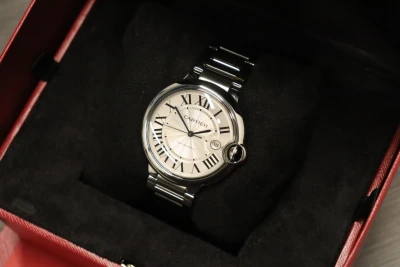 Cartier Ballon Bleu 42MM Stainless Steel Automatic 3765 Boxed Circa 2010