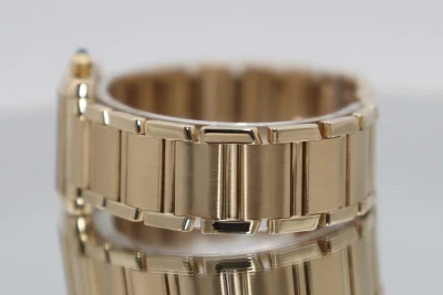 Cartier Tank 26MM W50002N2 18K Yellow Gold Bracelet White Dial B&P 1999