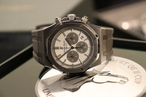 Audemars Piguet Royal Oak Chrono QE2 41mm Titanium Grey 26327TI LTD 200 B&P 2015