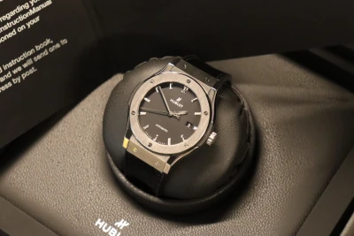 Hublot Classic Fusion Titanium 42MM Black Dial Box & Papers 2017