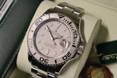 Rolex Yachtmaster 40MM Rhodium Grey Dial Oyster Bracelet 16622 B&P 2014