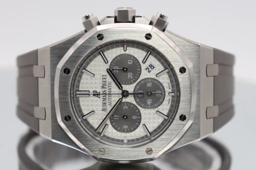 Audemars Piguet Royal Oak Chrono QE2 41mm Titanium Grey 26327TI LTD 200 B&P 2015