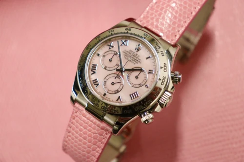 Rolex Daytona 18ct White Gold Pink Beach Mother of Pearl 116519 2004 Full Set