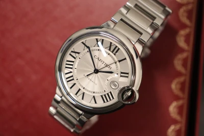 Cartier Ballon Bleu 42MM Stainless Steel Automatic 3765 Boxed Circa 2010