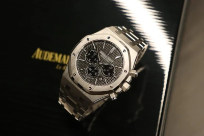 Audemars Piguet Royal Oak Chronograph 41MM 26320ST.OO.1220ST.01 Black B&P 2017