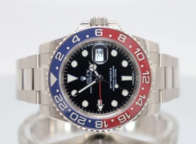 Rolex GMT-Master II 116719BLRO 18K WG Pepsi MK1 Black Dial Full Set 2016 Sticker