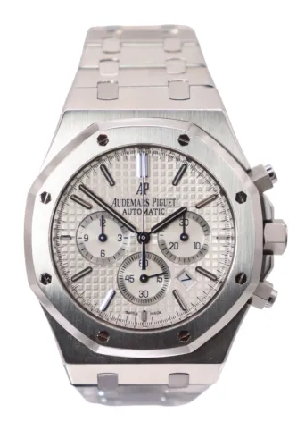 Audemars Piguet Royal Oak Chronograph 26320ST White Dial B&P 2015