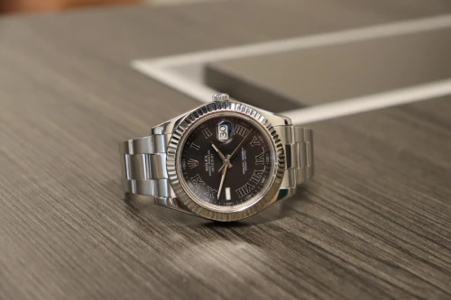 Rolex DateJust II 41MM Stainless Steel Grey Slate Dial 116334 Boxed Circa 2010