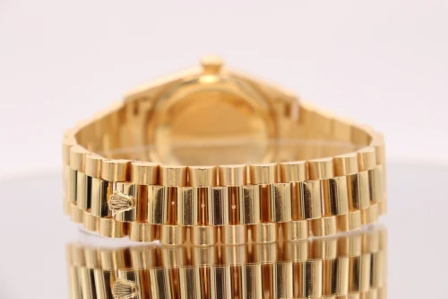 Rolex Day-Date 18038 36mm 18K Yellow Gold Diamond Dial Presidential B&P 1987