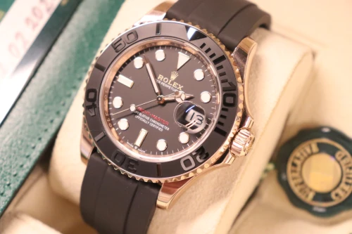 Rolex Yacht-Master 40MM 18K Everose Gold Oysterflex Black Dial 126655 2022 B&P