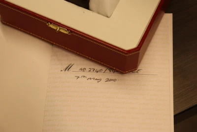 Cartier Santos XL100 Chronograph Steel Leather Strap Box & Paper Circa 2010