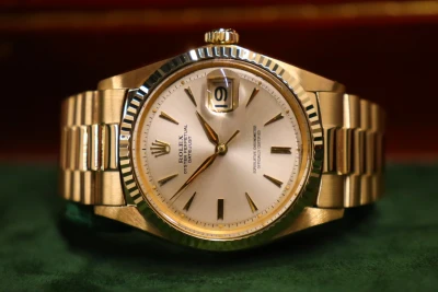 Rolex Datejust 36MM Presidential Sword Hands 18K Yellow Gold 1601 Boxed 1966