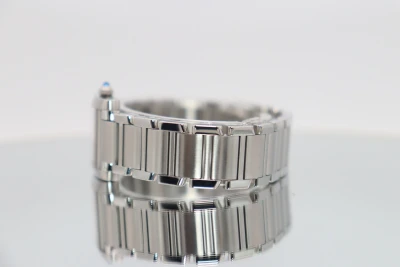 Cartier Tank Francise 24MM White Dial Stainless Steel 3284 B&P 2001