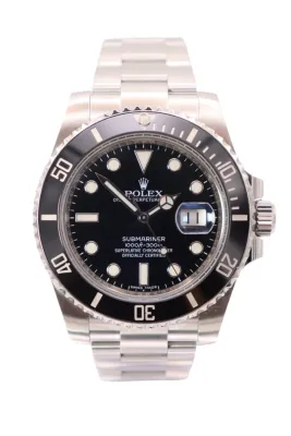 Rolex Submariner Date 40MM Stainless Steel Black Ceramic 116610LN Full Set 2017