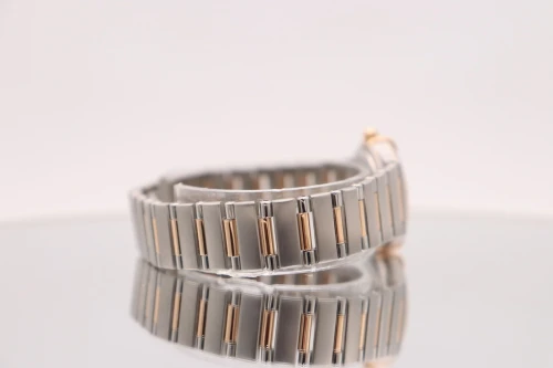 Omega Constellation 18K Rose Gold & Steel Diamond MOP Dial 13607500 B&P 2003