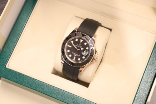 Rolex Yacht-Master 40 18K Everose Gold Black Dial 116655 Circa 2018 Boxed