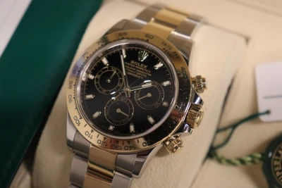 Rolex Daytona 40MM Black Dial Oystersteel & 18K Yellow Gold 116503 2017 Full Set