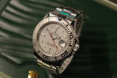 Rolex Yachtmaster 40MM Rhodium Grey Dial Oyster Bracelet 16622 B&P 2014