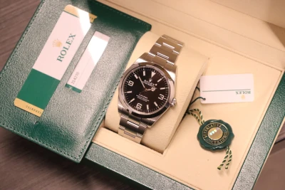 Rolex Explorer Steel I 39MM MK2 Blue Lume Dial 214270 2020 Box & Papers 2020