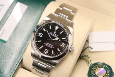 Rolex Explorer Steel I 39MM MK2 Blue Lume Dial 214270 2020 Box & Papers 2020