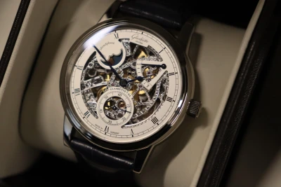 Glashutte Original Senator Moon Phase Skeleton 18K WG 14913150430 B&P 2022