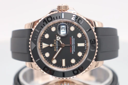 Rolex Yacht-Master 40MM 18K Everose Gold Oysterflex Black Dial 126655 2022 B&P
