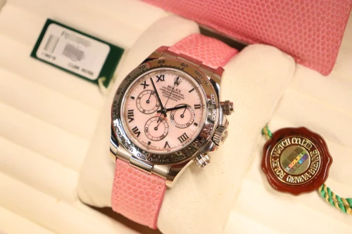Rolex Daytona 18ct White Gold Pink Beach Mother of Pearl 116519 2004 Full Set