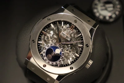 Hublot Classic Fusion 45MM Titanium Moonphase 517.NX.0170.LR Box & Papers 2018
