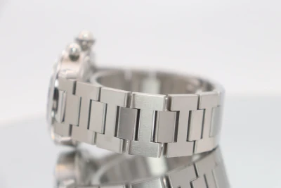 Cartier Pasha 2412 Chronograph Stainless Steel Silver & Black Dial 2000 B&P