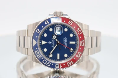 Rolex GMT-MASTER II 18K White Gold Oyster 126719BLRO Box & Papers 2021