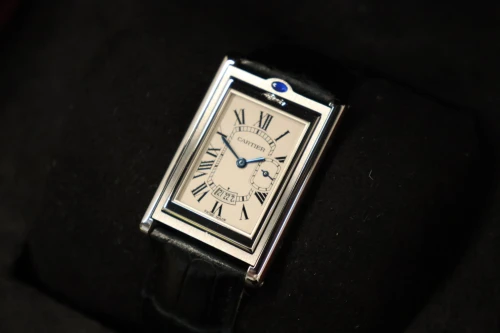 Cartier Tank Basculante Large / Jumbo Stainless Steel 2522 Circa 2002 Boxed
