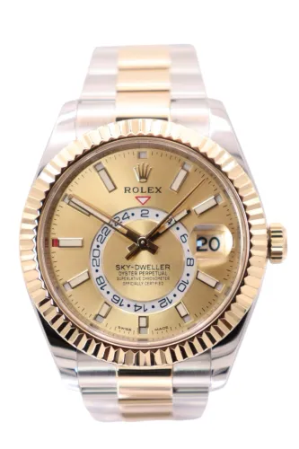 Rolex Sky-Dweller 42mm Steel & Yellow Gold 326933 2020 Box & Papers
