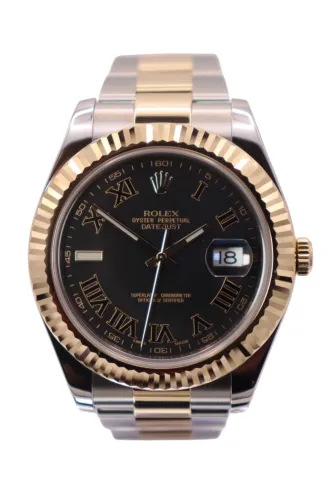 Rolex Datejust II 41MM Steel & Yellow Gold Grey Slate Dial 116333 Circa 2010
