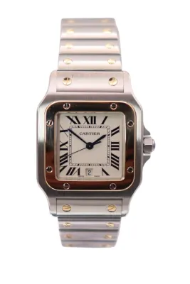 Cartier Santos 18K Yellow Gold & Stainless Steel Quartz 1566 Box & Papers 2009