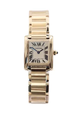 Cartier Tank 26MM W50002N2 18K Yellow Gold Bracelet White Dial B&P 1999