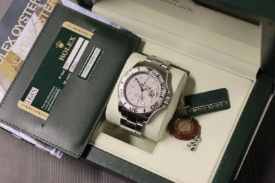 Rolex Yachtmaster 40MM Rhodium Grey Dial Oyster Bracelet 16622 B&P 2014