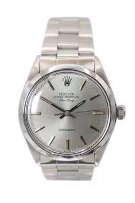 Rolex Oyster Airking 34MM Stainless Steel Grey Dial 5500 Boxed 1978